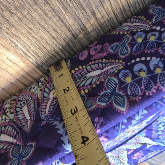 Floral Purse Tote Vera Bradley Tote Bag & Matching Wallet "Batik Leaves" - Picture 9 of 9